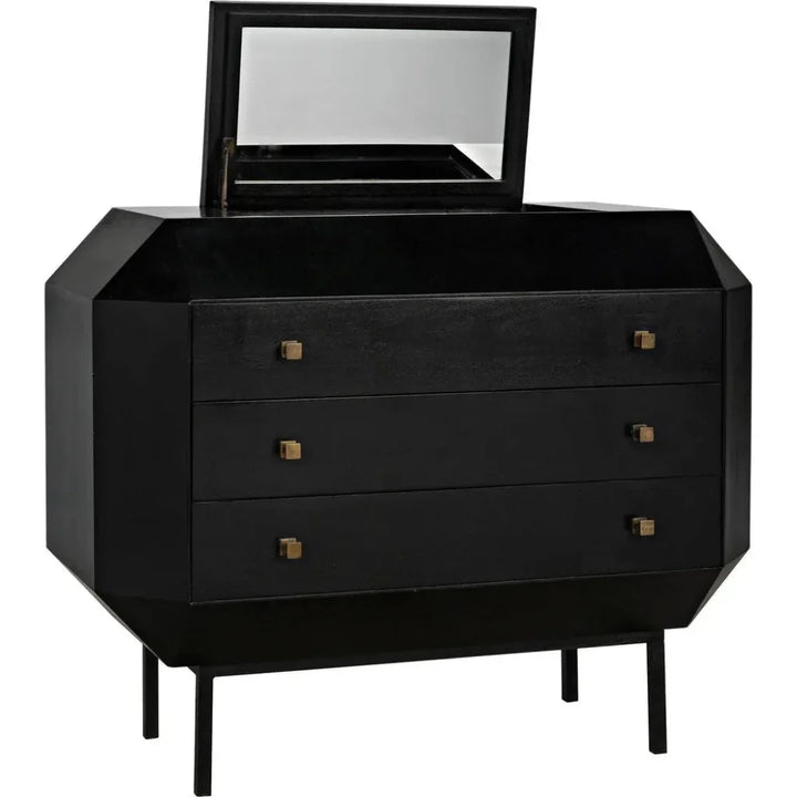 Rhiana Wood Black Dresser - LOOMLAN - Noir - Dressers