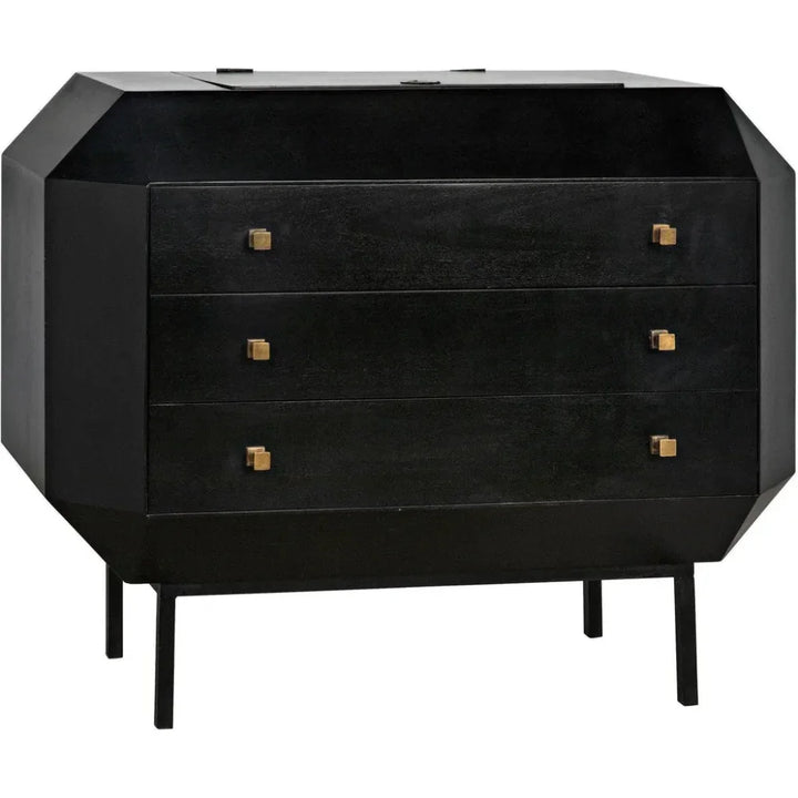 Rhiana Wood Black Dresser - LOOMLAN - Noir - Dressers