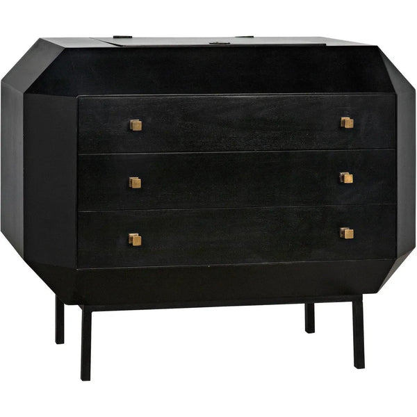 Rhiana Wood Black Dresser