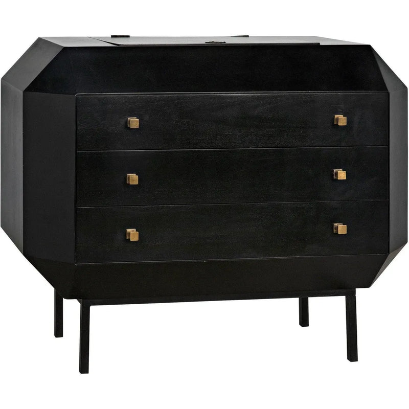 Rhiana Wood Black Dresser