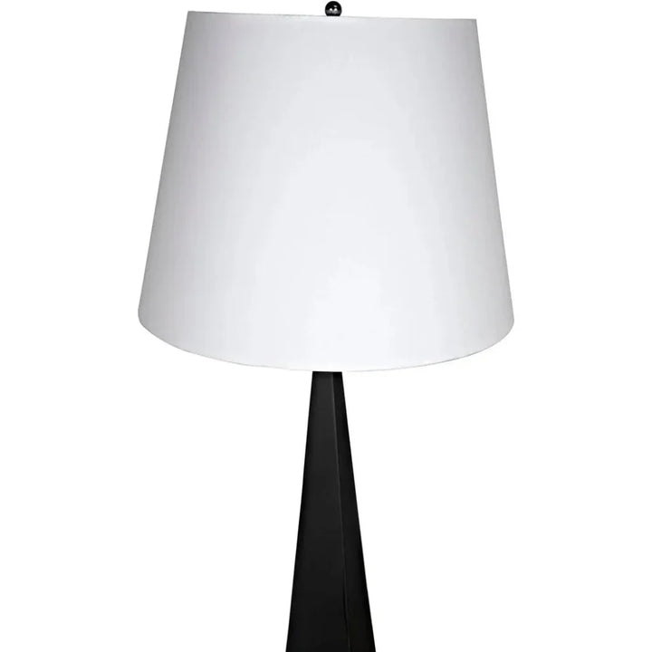 Rhombus Floor Lamp with Shade, Black Metal-Floor Lamps-Noir-LOOMLAN