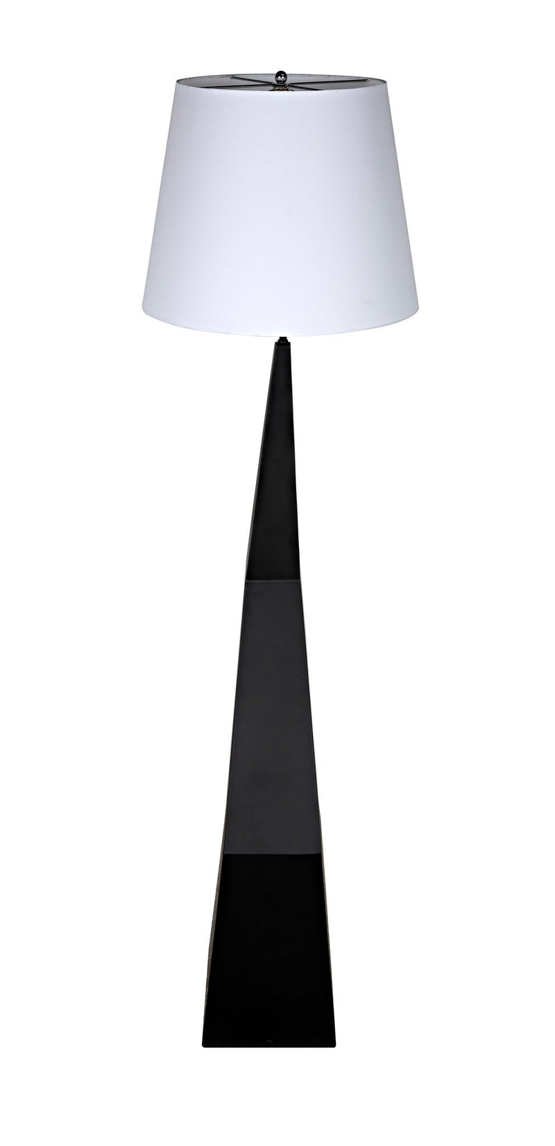 Rhombus Floor Lamp with Shade, Black Metal-Floor Lamps-Noir-LOOMLAN