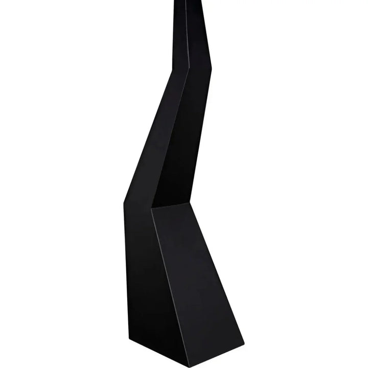 Rhombus Floor Lamp with Shade, Black Metal-Floor Lamps-Noir-LOOMLAN