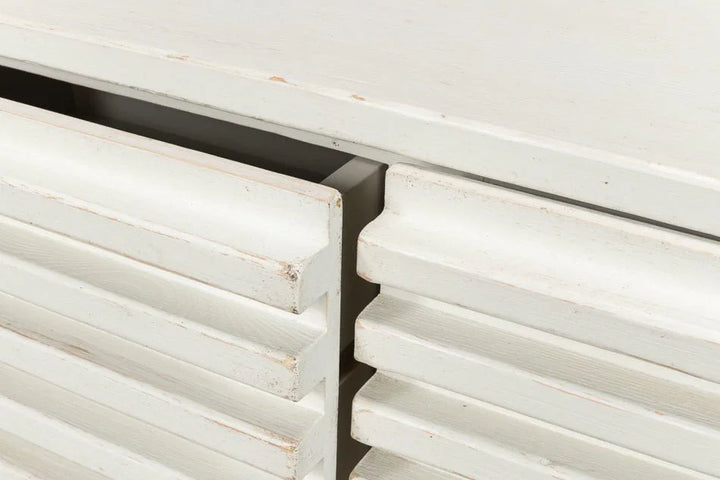 Ribbed Nine Drawer Wood Chest - LOOMLAN - Sarreid - Chests