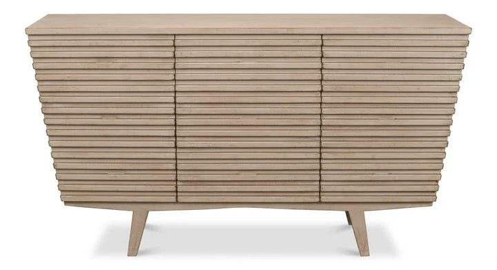 Ribbed Nine Drawer Wood Chest - LOOMLAN - Sarreid - Chests