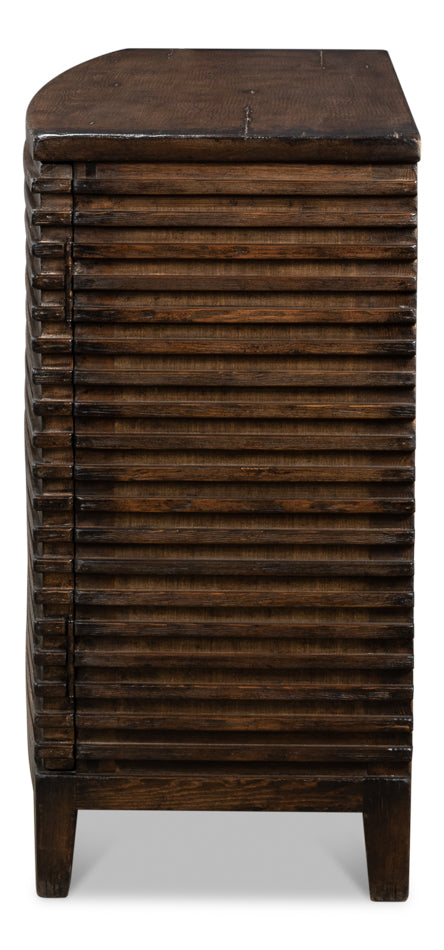 Ribbed Remington Small Sideboard-Sideboards-Sarreid-LOOMLAN