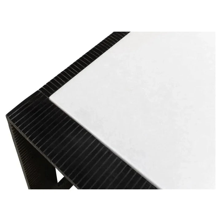 Ridged Iron Rectangular Coffee Table - LOOMLAN - Sarreid - Coffee Tables