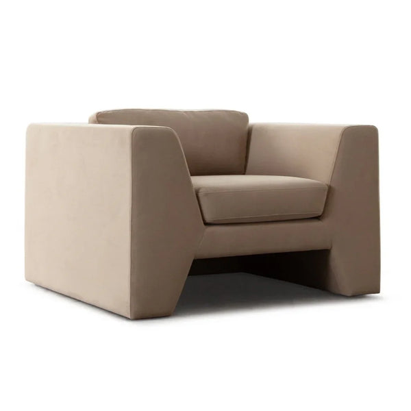 Rift Performance Velvet Arm Chair - LOOMLAN - Diamond Sofa - Club Chairs