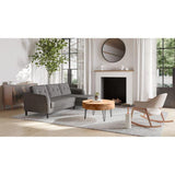 Right Facing Chaise Convertible Sofa Bed in Charcoal Grey Sectionals LOOMLAN By Moe's Home