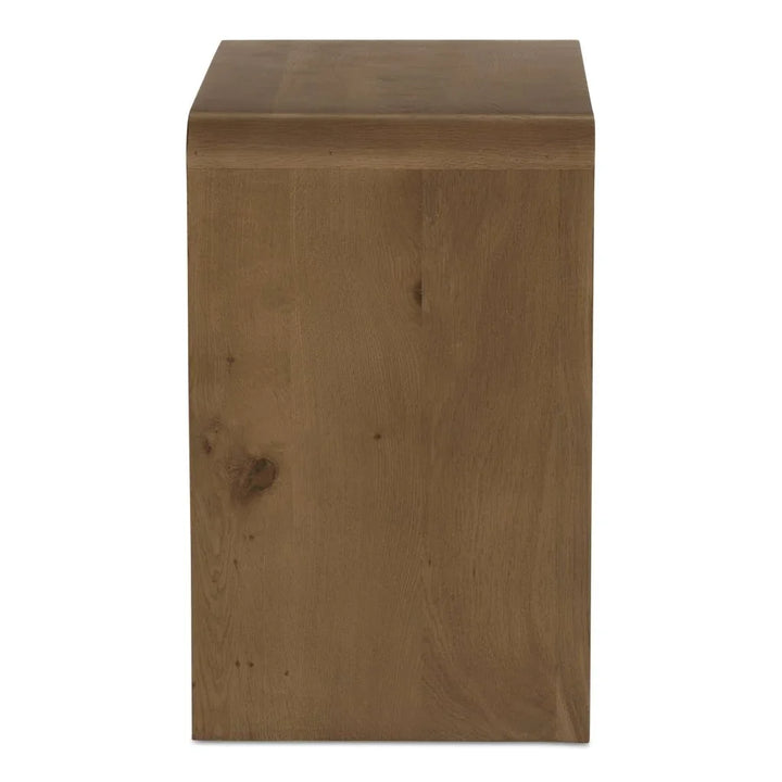Riley Oak Waterfall Edge Design Nightstand - LOOMLAN - Moe's Home - Nightstands