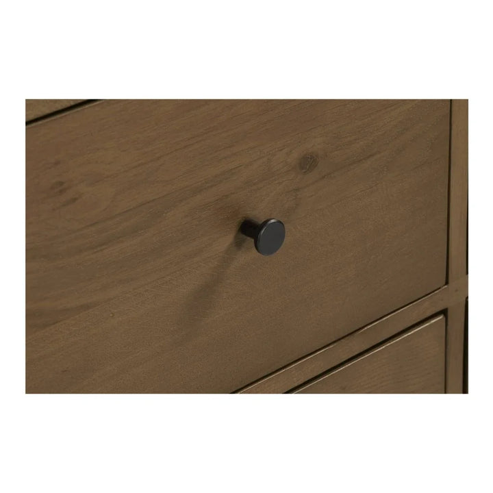 Riley Oak Waterfall Edge Seven Drawer Dresser - LOOMLAN - Moe's Home - Dressers