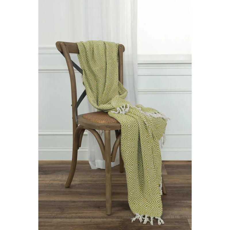 Rio Diamond Pattern Cotton Throw Blanket