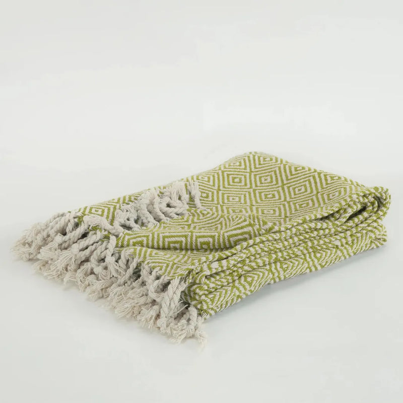 Rio Diamond Pattern Cotton Throw Blanket