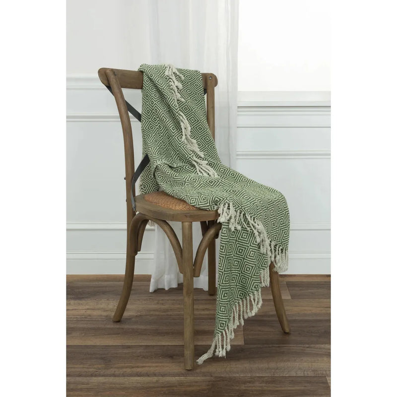 Rio Diamond Pattern Cotton Throw Blanket