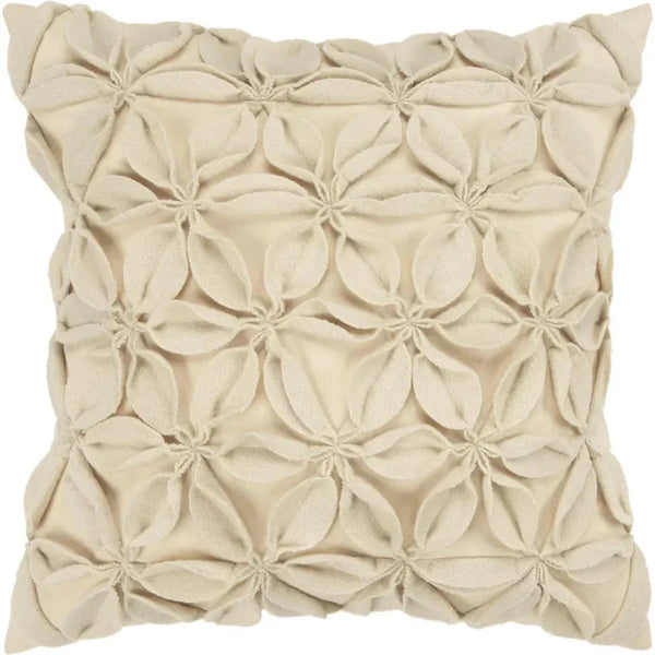 Riona Textured Floral Throw Pillow For Couch - LOOMLAN - LOOMLAN - Throw Pillows