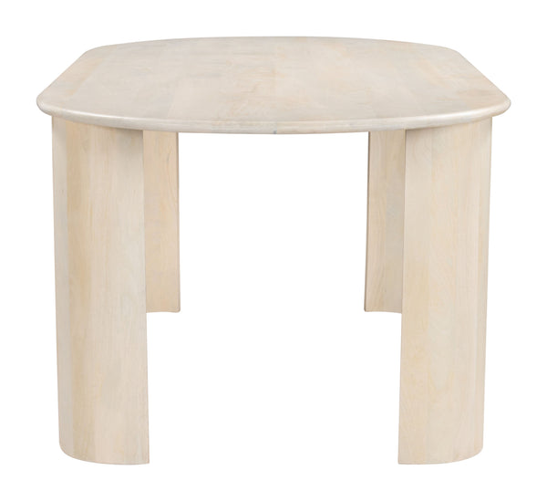 Risan Dining Table Natural-Dining Tables-Zuo Modern-LOOMLAN