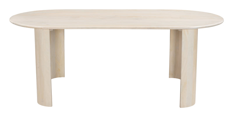 Risan Dining Table Natural-Dining Tables-Zuo Modern-LOOMLAN