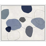 River Stones Blue I Artwork d Canvas Floating