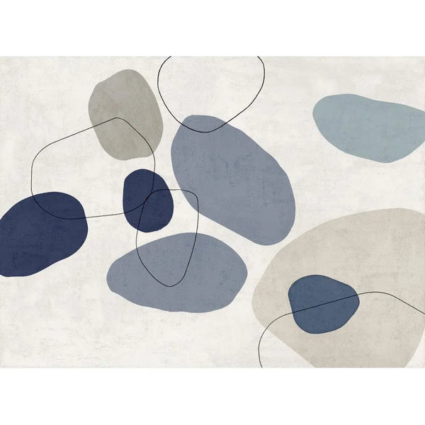 River Stones Blue II Artwork d Canvas Floating