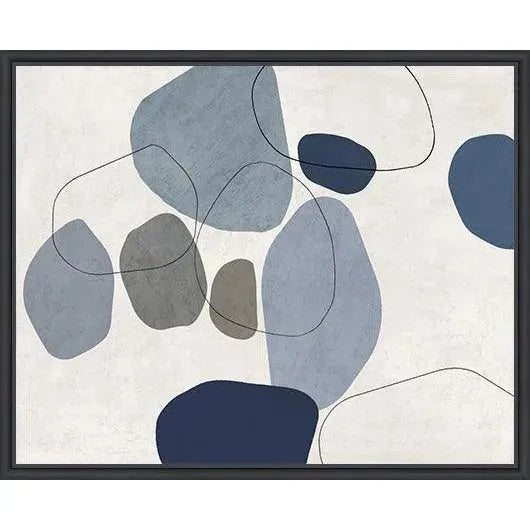 River Stones Blue III Artwork d Canvas Floating