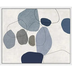 River Stones Blue III Artwork d Canvas Floating