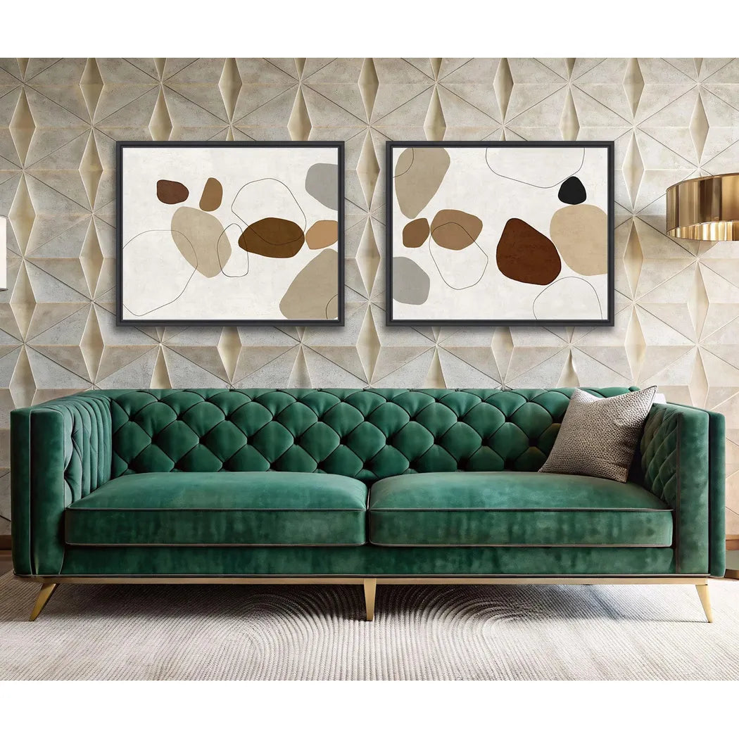 River Stones IV d Canvas Wall Art For Living Room