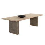 Riviera Natural Wood Outdoor Dining Table-Outdoor Dining Tables-SUNPAN-LOOMLAN