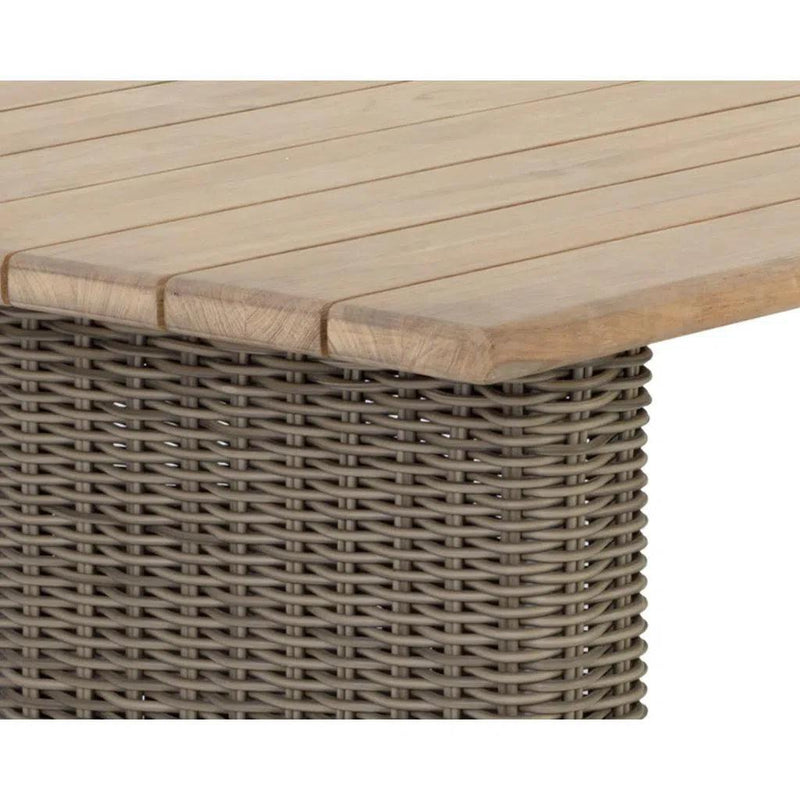 Riviera Natural Wood Outdoor Dining Table-Outdoor Dining Tables-SUNPAN-LOOMLAN