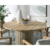 Riviera Natural Wood Outdoor Dining Table-Outdoor Dining Tables-SUNPAN-LOOMLAN