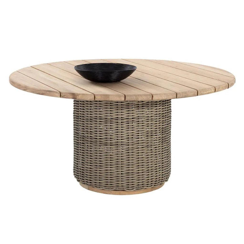 Riviera Natural Wood Outdoor Dining Table-Outdoor Dining Tables-SUNPAN-LOOMLAN