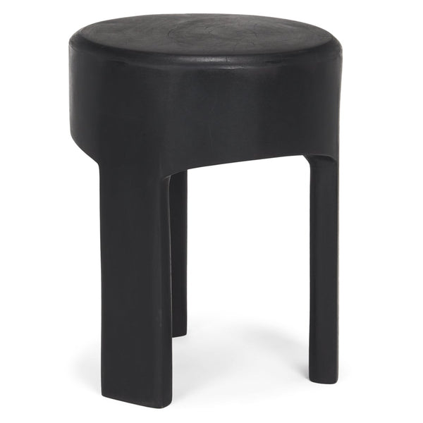 Riya Solid Black Wooden Stool