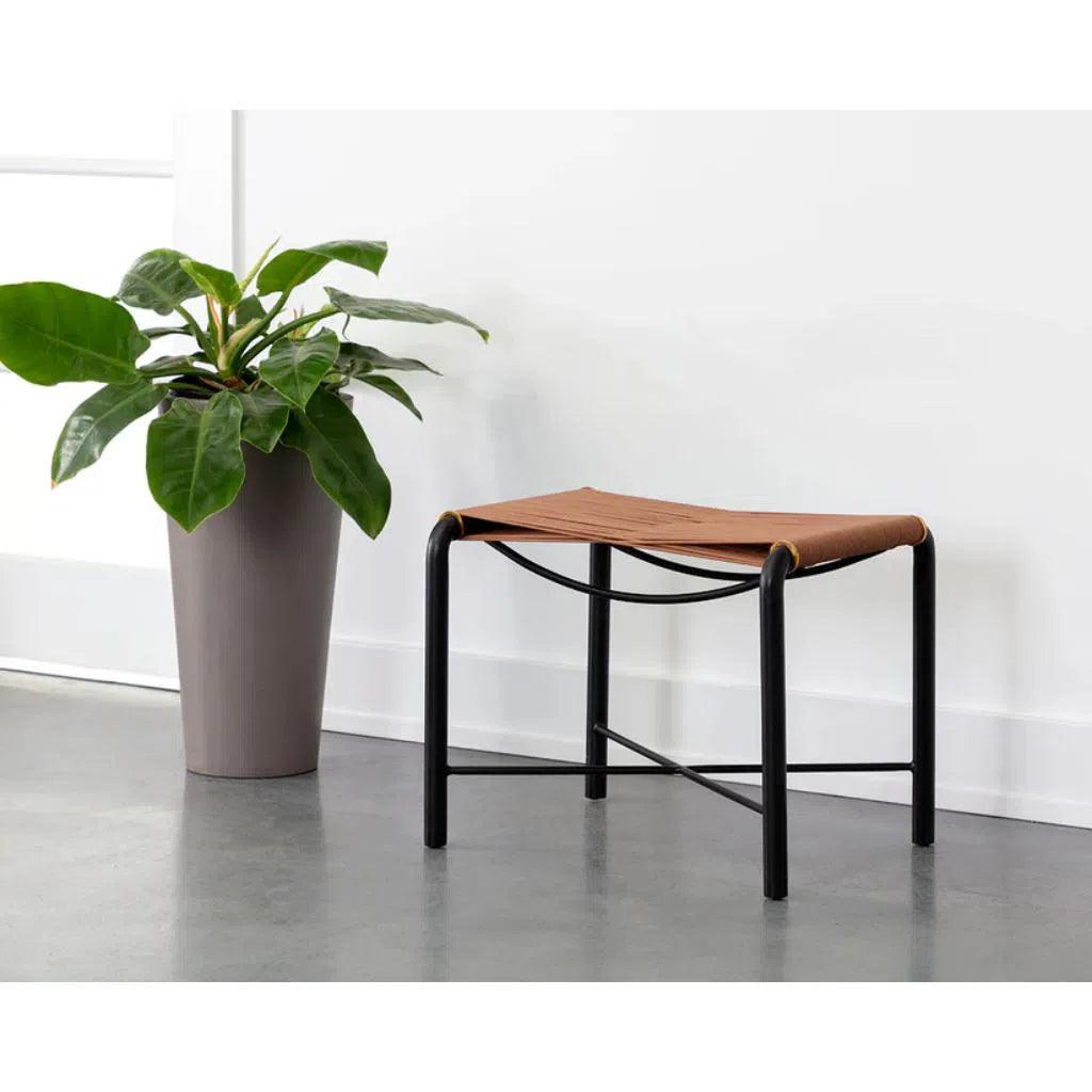 Riz Leather Stool