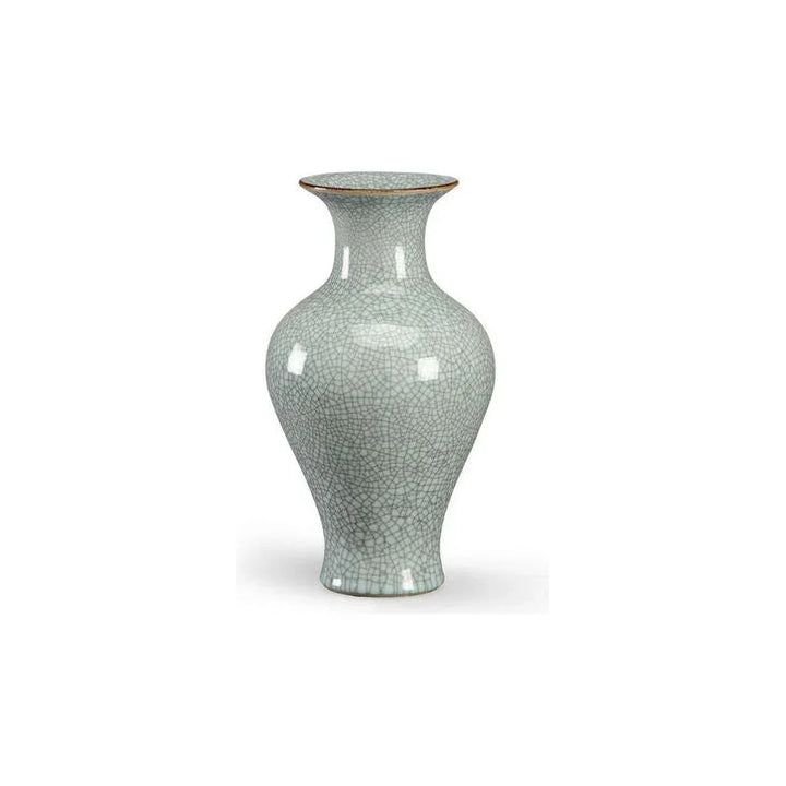 Roberson Green Glazed Porcelain Vase - LOOMLAN - Chelsea House - Vases & Jars