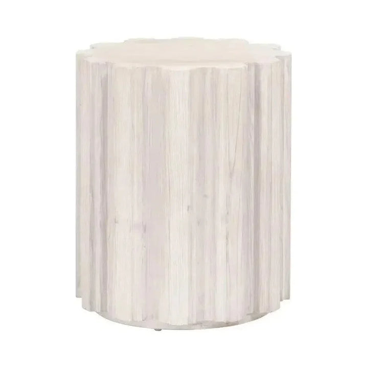 Roma Reclaimed Drum End Table Solid Wood - LOOMLAN - Essentials For Living - Side Tables