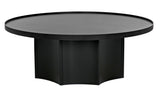 Rome Black Steel Round Coffee Table-Coffee Tables-Noir-LOOMLAN