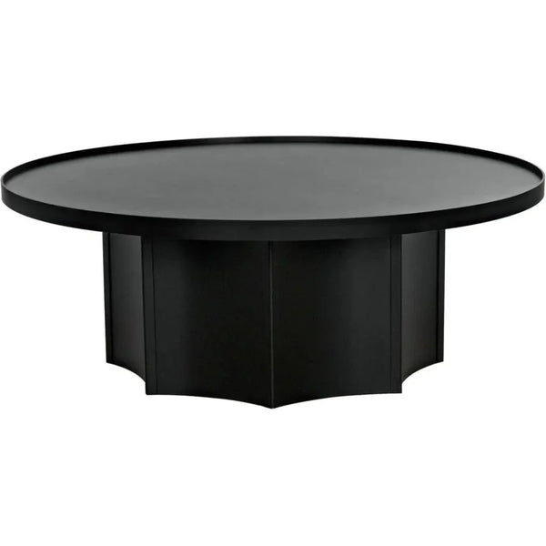 Rome Black Steel Round Coffee Table - LOOMLAN - Noir - Coffee Tables