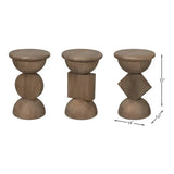 Romeo Natural Wooden Side Tables (Set Of 3)