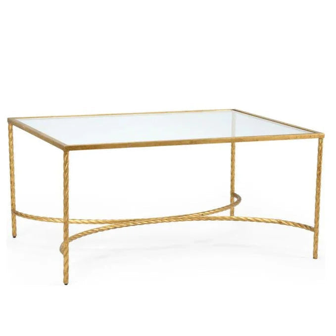 Rope Style Iron Framed Cocktail Table - LOOMLAN - Chelsea House - Coffee Tables