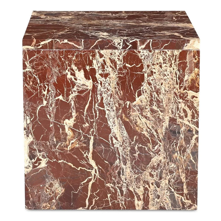 Rosa Marble Design Outdoor Accent Table - LOOMLAN