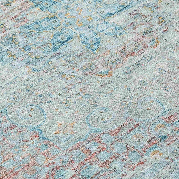 Rosantha Blue Washable Indoor - Outdoor Rug - LOOMLAN - LOOMLAN Rugs - Outdoor Rugs