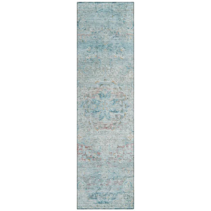 Rosantha Blue Washable Indoor - Outdoor Rug - LOOMLAN - LOOMLAN Rugs - Outdoor Rugs