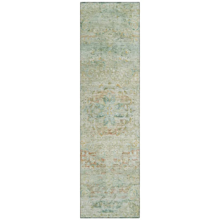 Rosantha Green Washable Indoor - Outdoor Rug - LOOMLAN - LOOMLAN Rugs - Outdoor Rugs