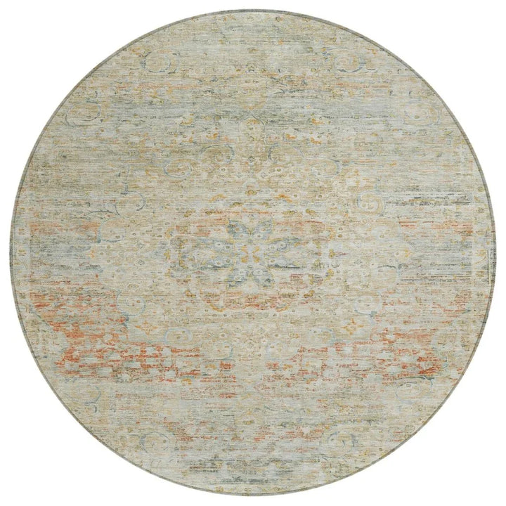 Rosantha Tan Washable Indoor - Outdoor Rug - LOOMLAN - LOOMLAN Rugs - Outdoor Rugs