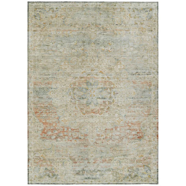 Rosantha Tan Washable Indoor - Outdoor Rug - LOOMLAN - LOOMLAN Rugs - Outdoor Rugs
