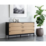 Rosso Dresser Wood Soft Closing Drawers-Dressers-SUNPAN-LOOMLAN