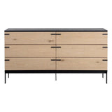 Rosso Dresser Wood Soft Closing Drawers-Dressers-SUNPAN-LOOMLAN