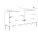 Rosso Dresser Wood Soft Closing Drawers-Dressers-SUNPAN-LOOMLAN