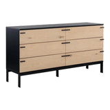 Rosso Dresser Wood Soft Closing Drawers-Dressers-SUNPAN-LOOMLAN