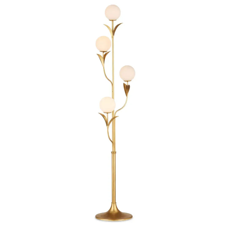 Rossville Gold Floor Lamp-Floor Lamps-Currey & Co-LOOMLAN