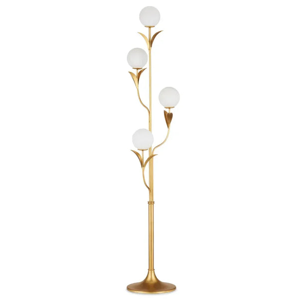 Rossville Gold Floor Lamp-Floor Lamps-Currey & Co-LOOMLAN